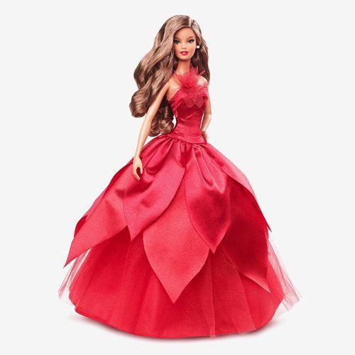 Barbie Holiday Doll 2022 Collectible with Stand for Kids 6+