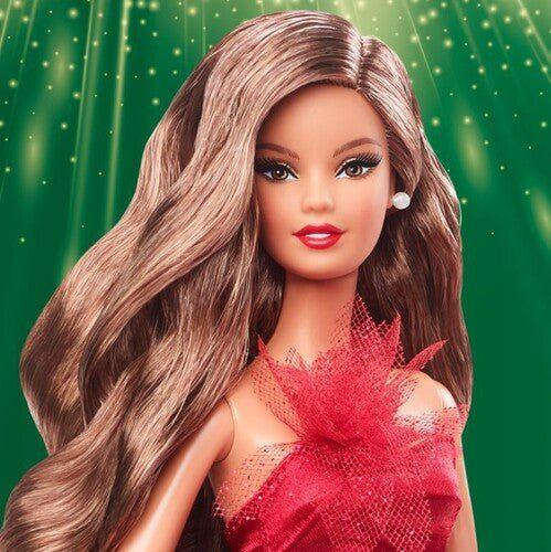 Barbie Holiday Doll 2022 Collectible with Stand for Kids 6+