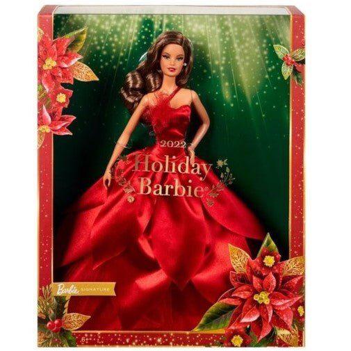 Barbie Holiday Doll 2022 Collectible with Stand for Kids 6+