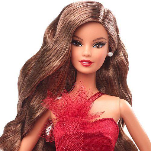 Barbie Holiday Doll 2022 Collectible with Stand for Kids 6+