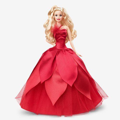 Barbie Holiday Doll 2022 Collectible with Stand for Kids 6+