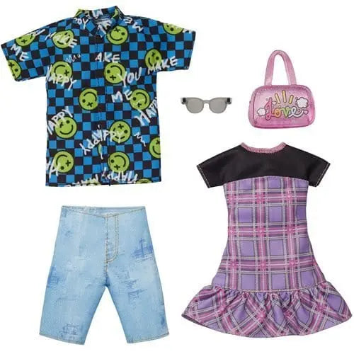 Barbie and Ken Plaid & Checker Fashion 2-Pack for Kids Play