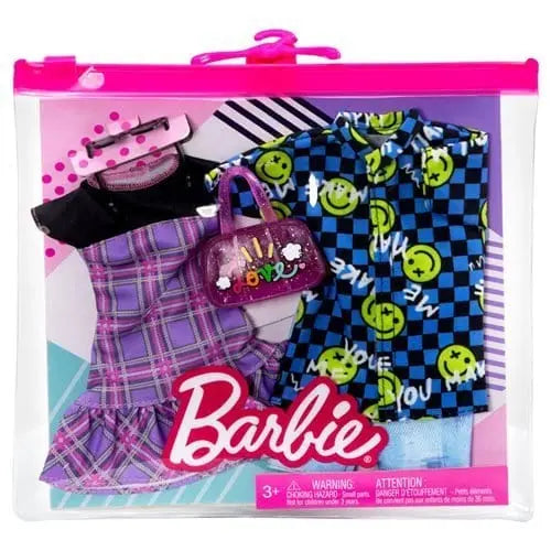 Barbie and Ken Plaid & Checker Fashion 2-Pack for Kids Play
