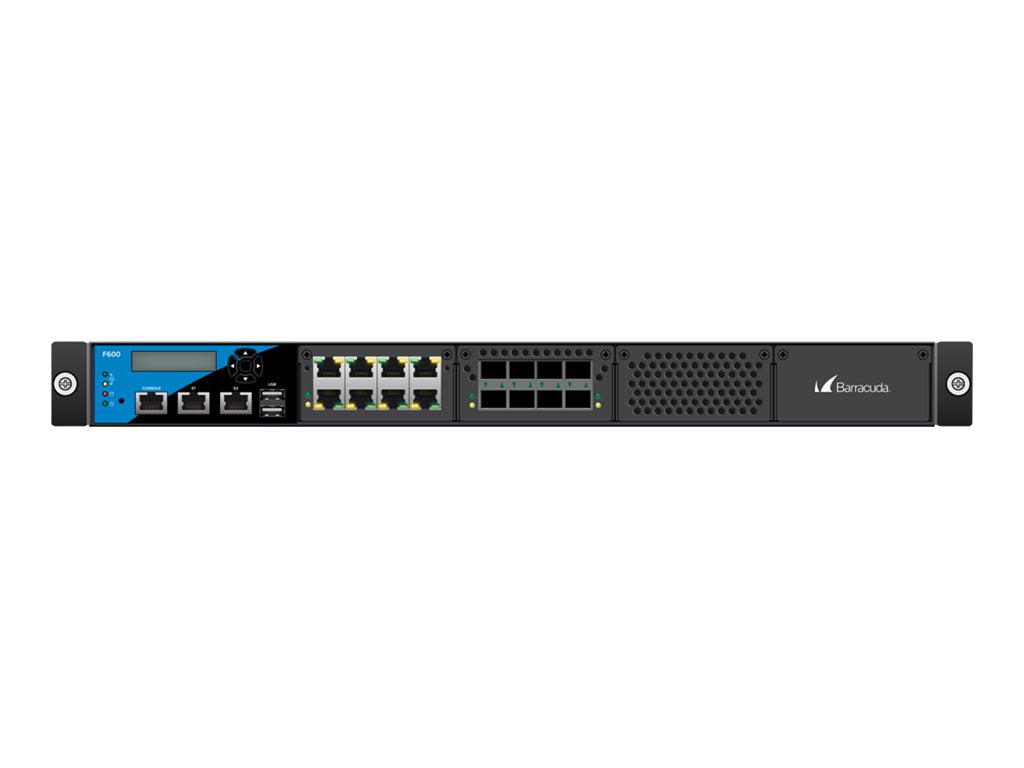 Barracuda CloudGen Firewall F-Series F600 model F10 - Cold Spare - firewall - 1GbE - 1U - rack-mountable
