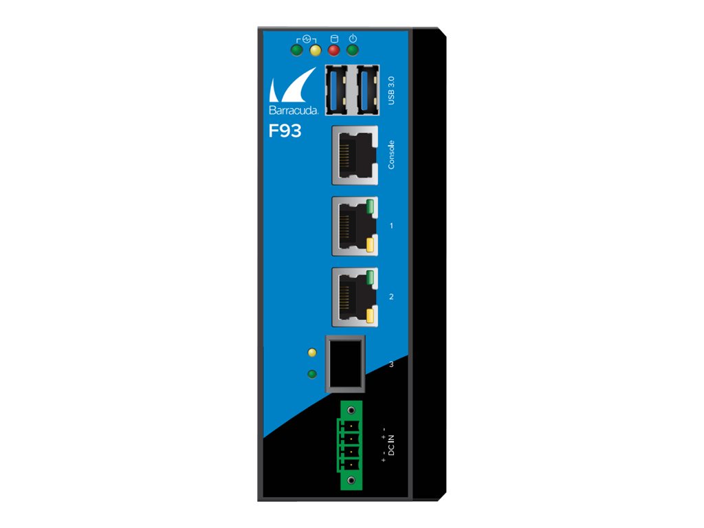 Barracuda CloudGen Firewall F-Series F93A.R - Firewall - 1GbE - DC power - demo - rail mountable