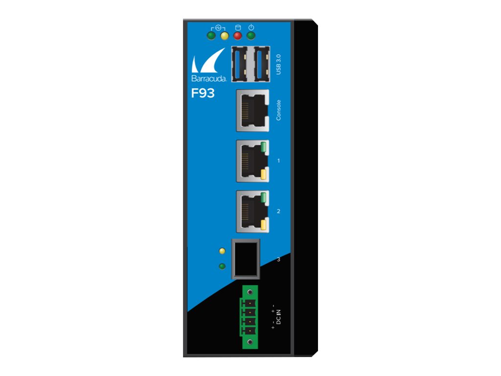 Barracuda CloudGen Firewall F-Series F93.R - Firewall - 2 ports - 1GbE - DC power - rail mountable