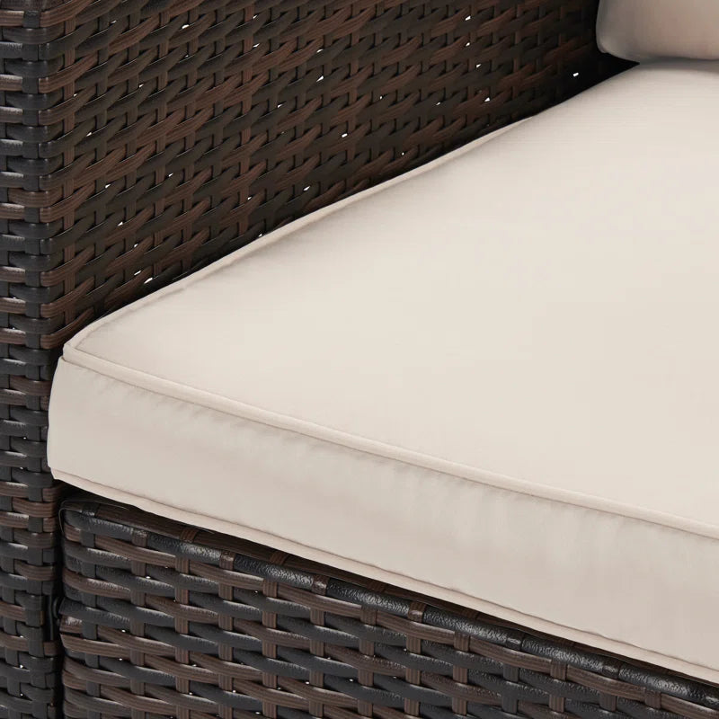 Barrada 5 Piece Rattan Outdoor Sofa Seating Group With Cushions