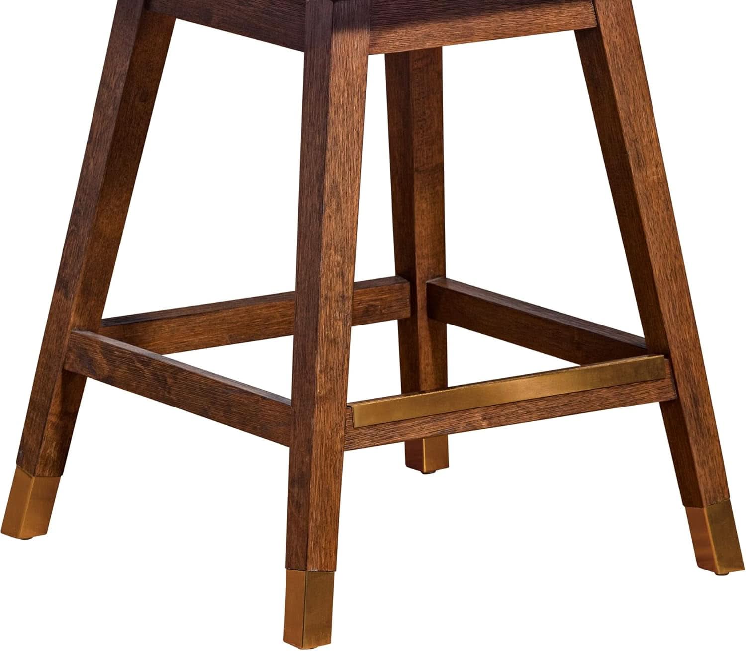 Basila 26 Inch Seat Height Swivel Bar Stool Taupe Fabric