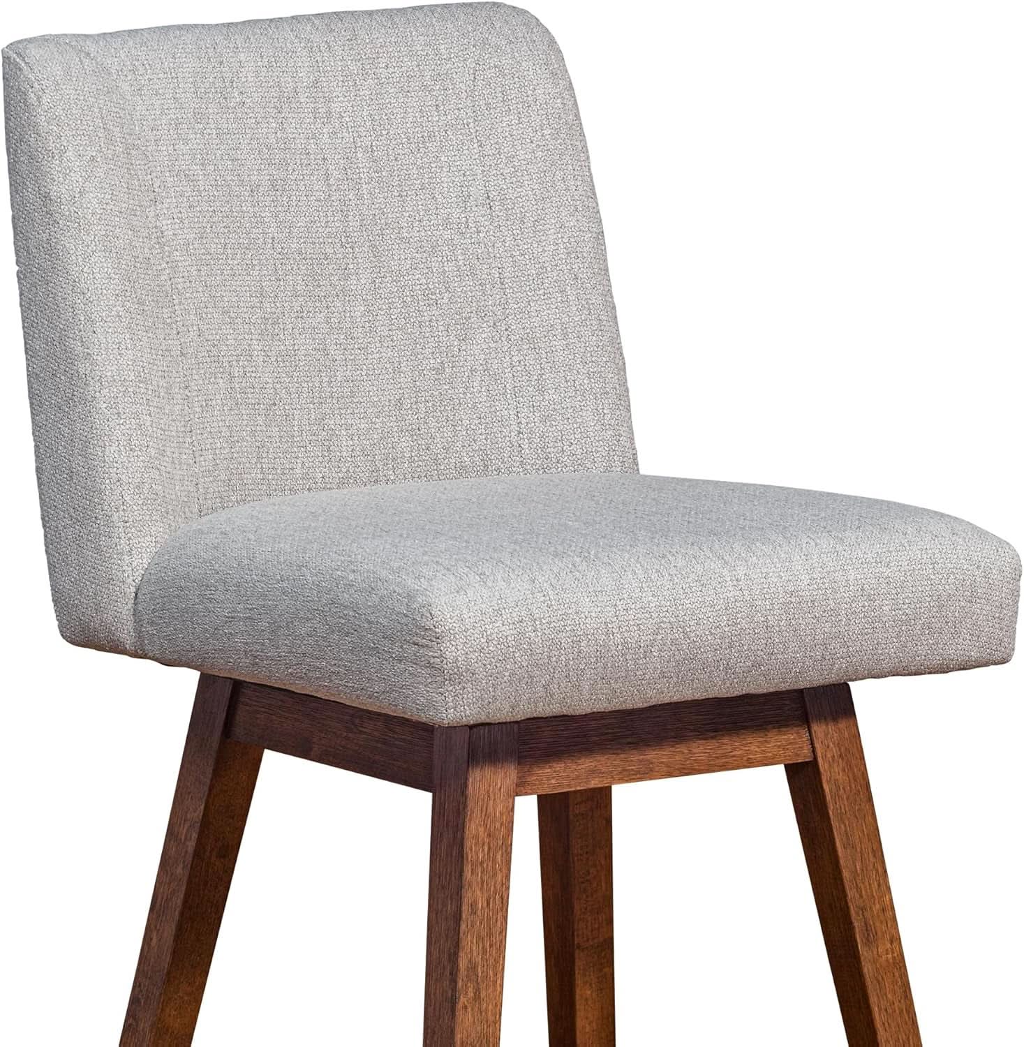Basila 26 Inch Seat Height Swivel Bar Stool Taupe Fabric