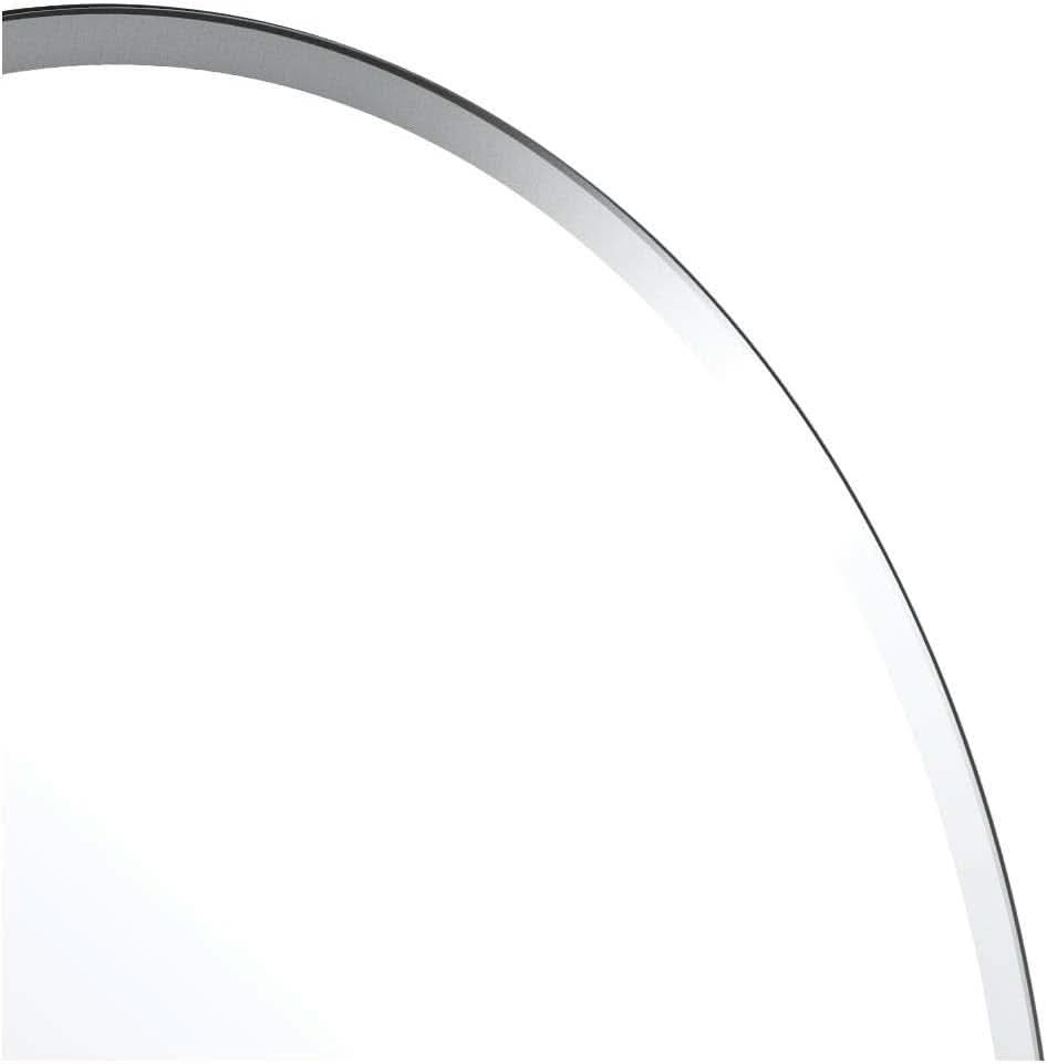 Bathroom Wall Mirror 32 Inch High 24 Inch Wide Beveled Frameless Oval For Bath Vanity And Living Room
