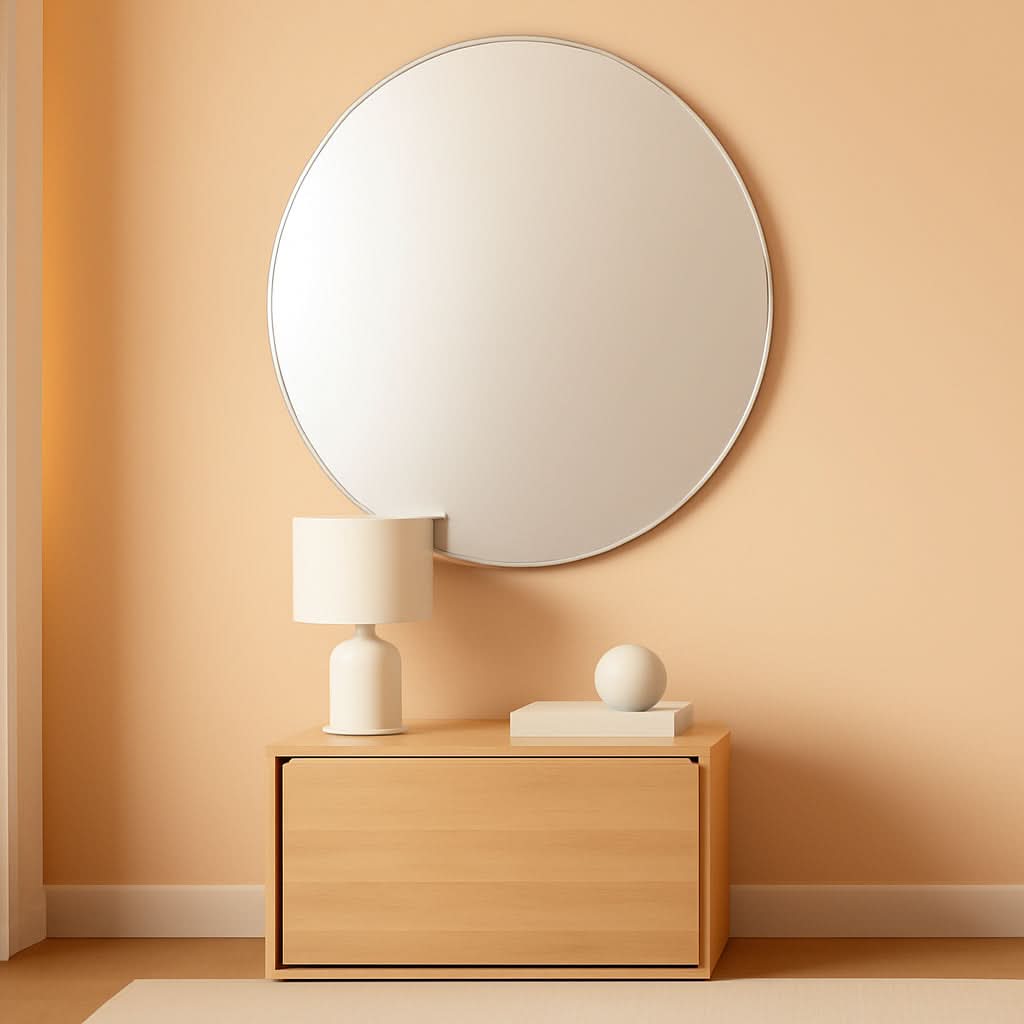 Bathroom Wall Mirror 32 Inch High 24 Inch Wide Beveled Frameless Oval For Bath Vanity And Living Room