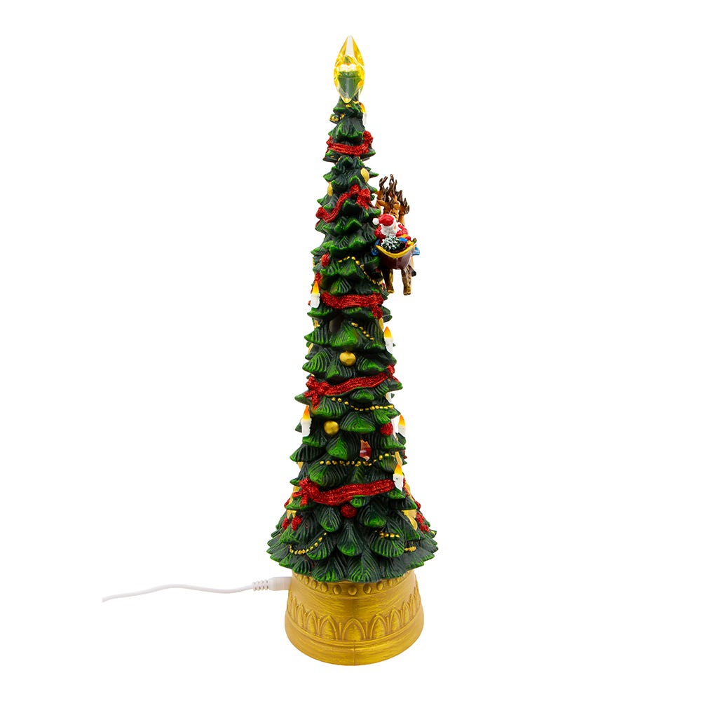 Battery Operated Musical Santa Water Tree