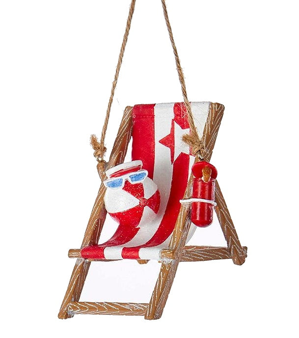 Beachball on a Beach Chair - Ornament