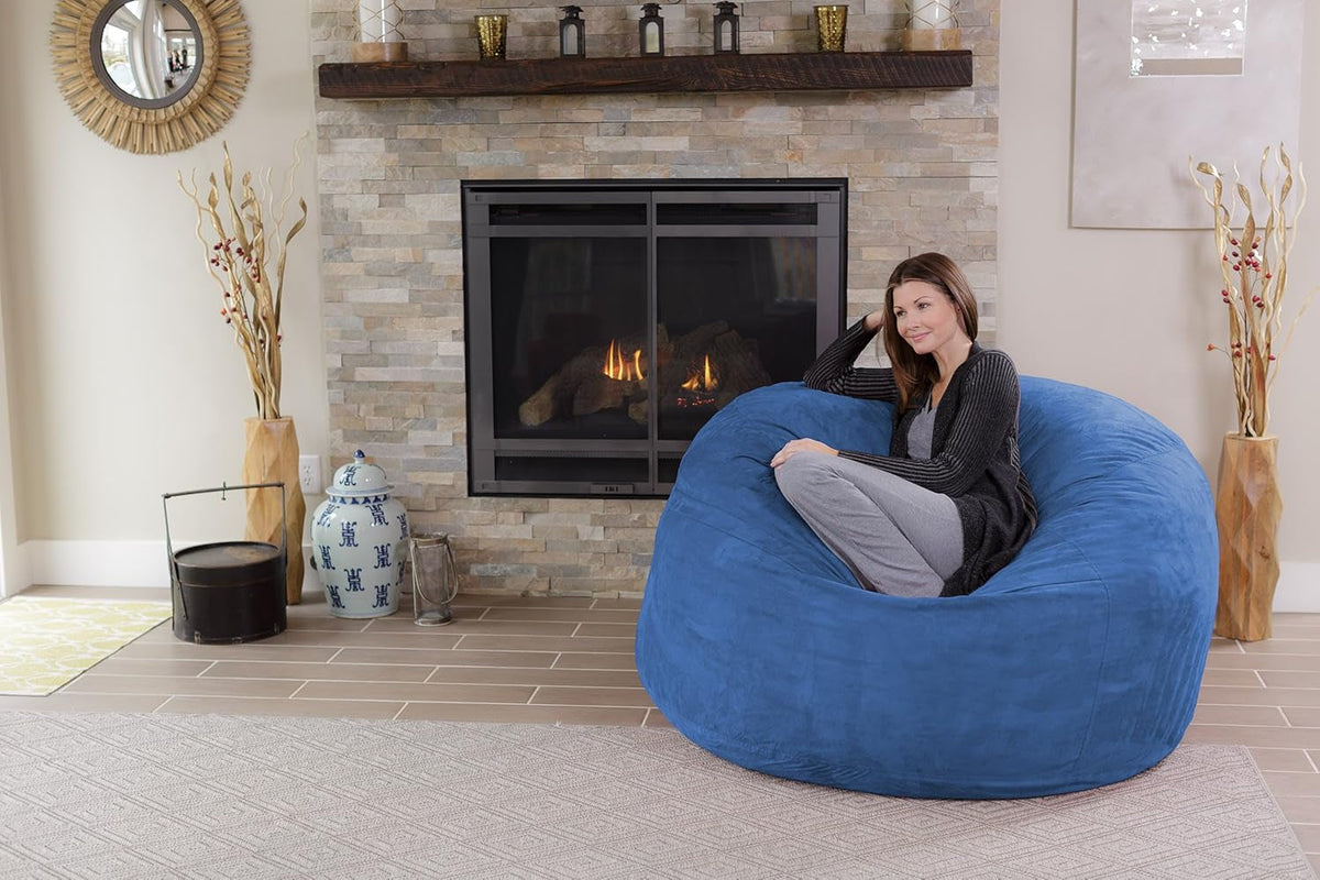 Bean Bag Chair 5 Ft Royal Blue For Living Room Dorm Kids