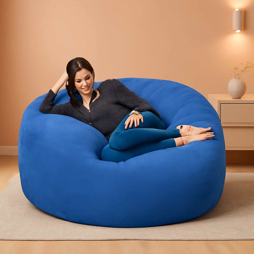 Bean Bag Chair 5 Ft Royal Blue For Living Room Dorm Kids