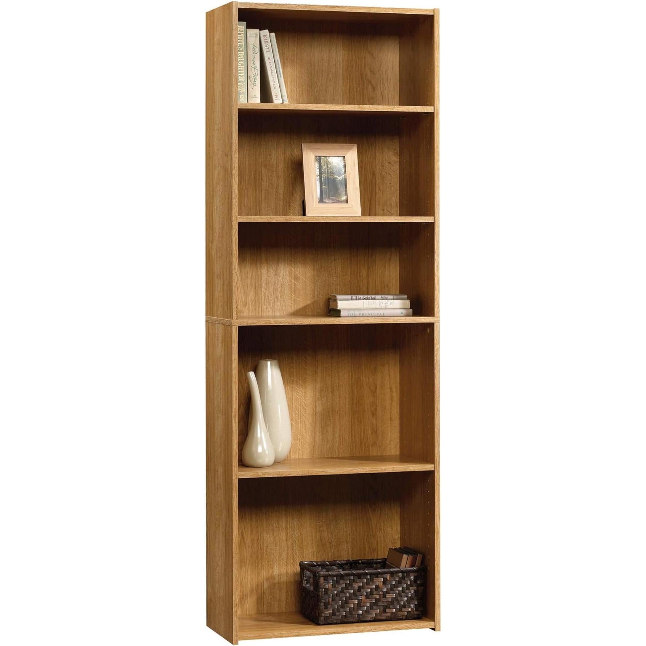 Beginnings 3-Shelf Bookcase In Highland Oak, Adjustable