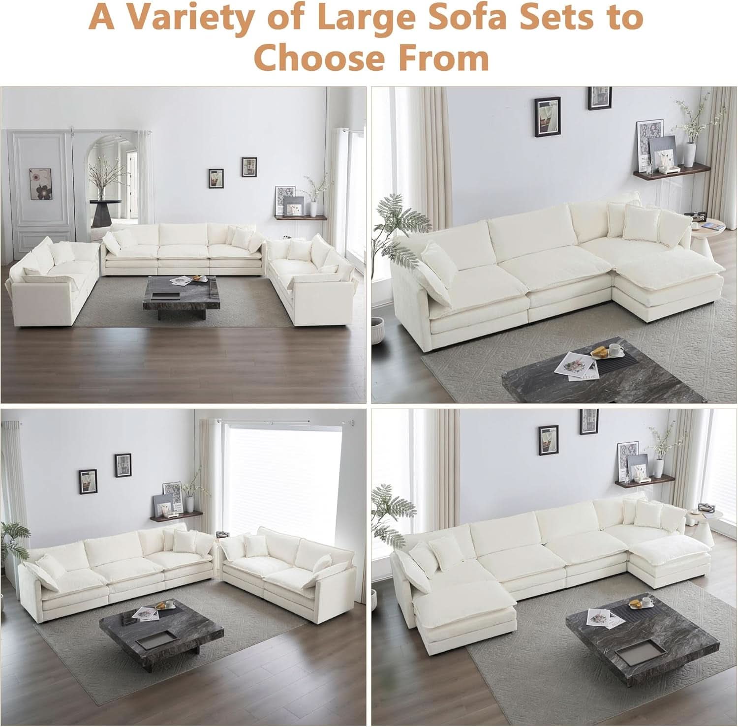 Beige 2 Piece Loveseat Armchair Set Chenille Upholstery