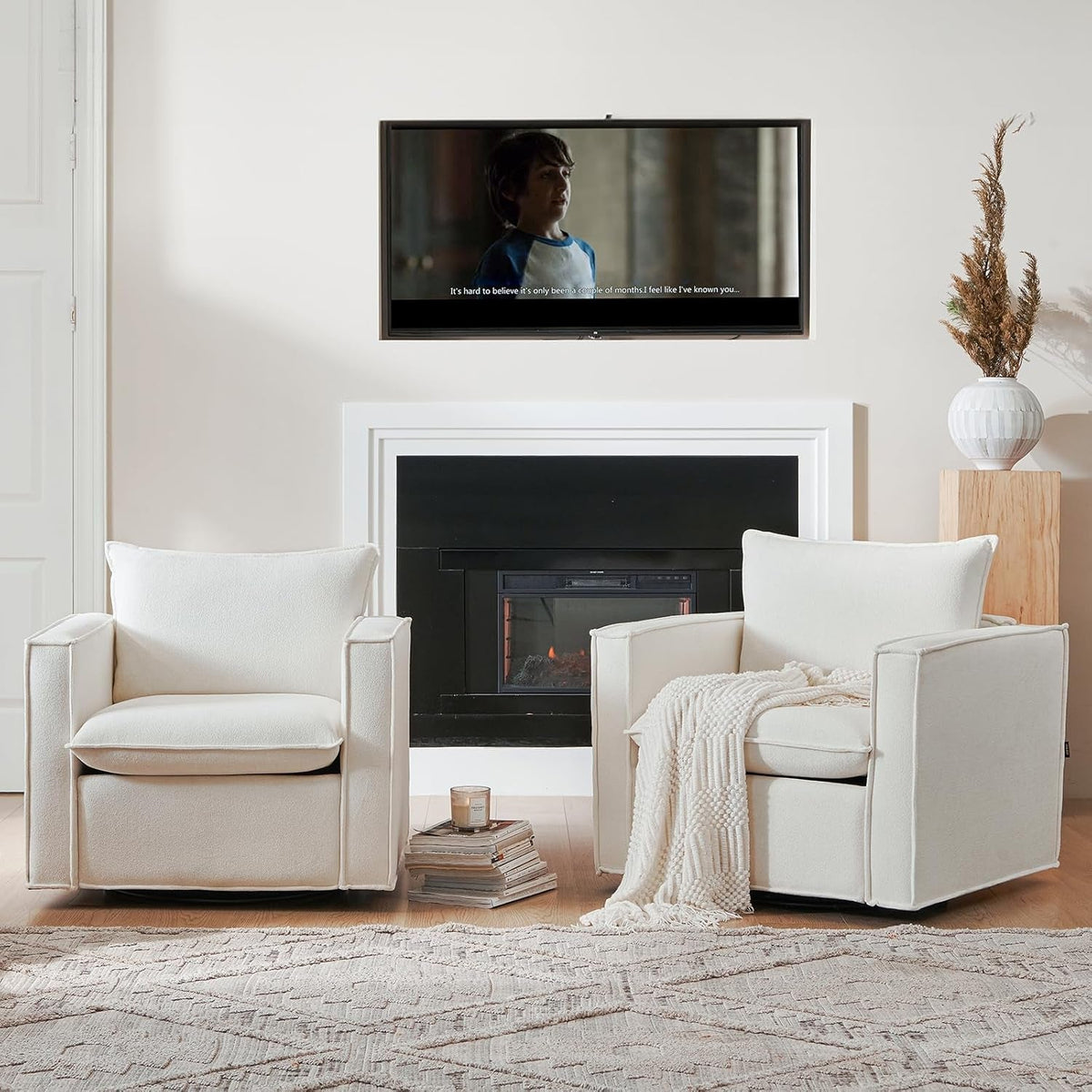 Beige 34 Inch Upholstered Accent Chair Modern Room