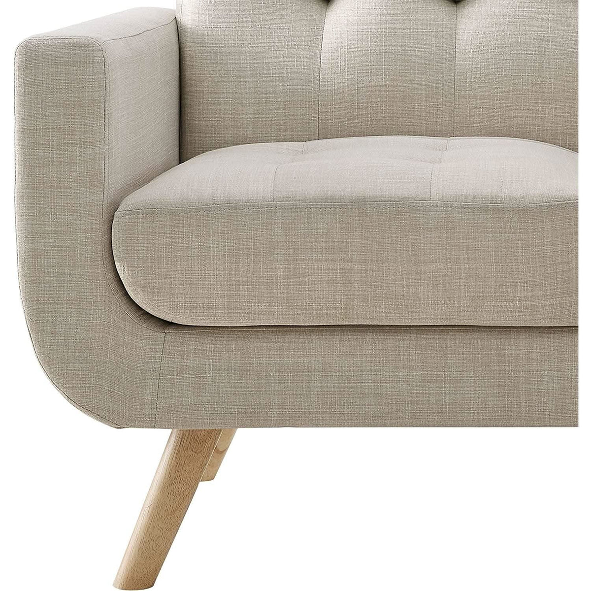 Beige Accent Armchair For Living Room Modern Design