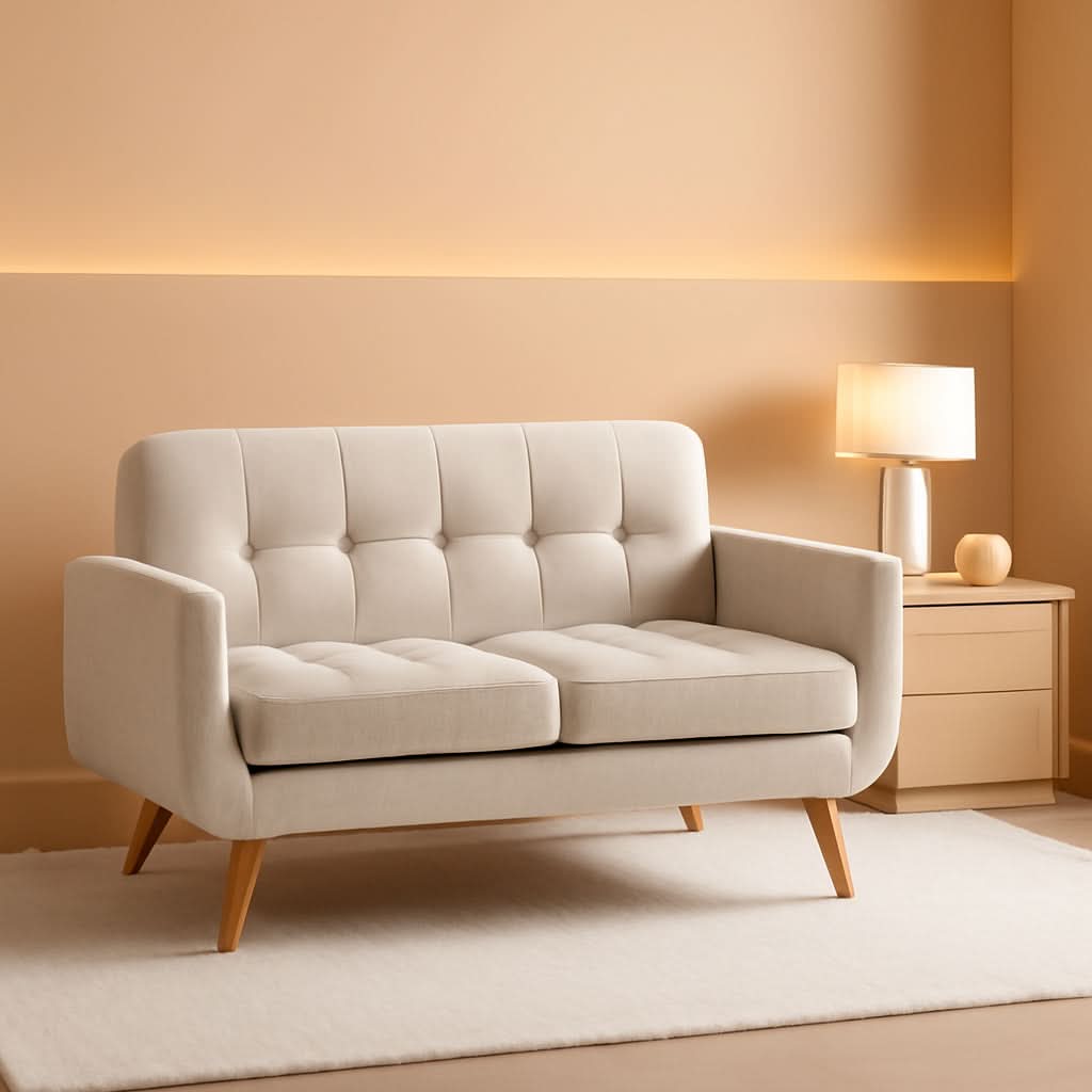 Beige Accent Armchair For Living Room Modern Design