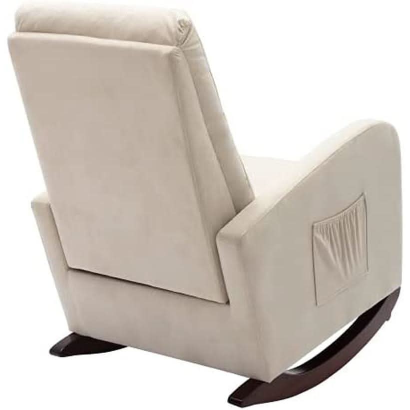 Beige Fabric Manual Recliner Chair for Home Theater
