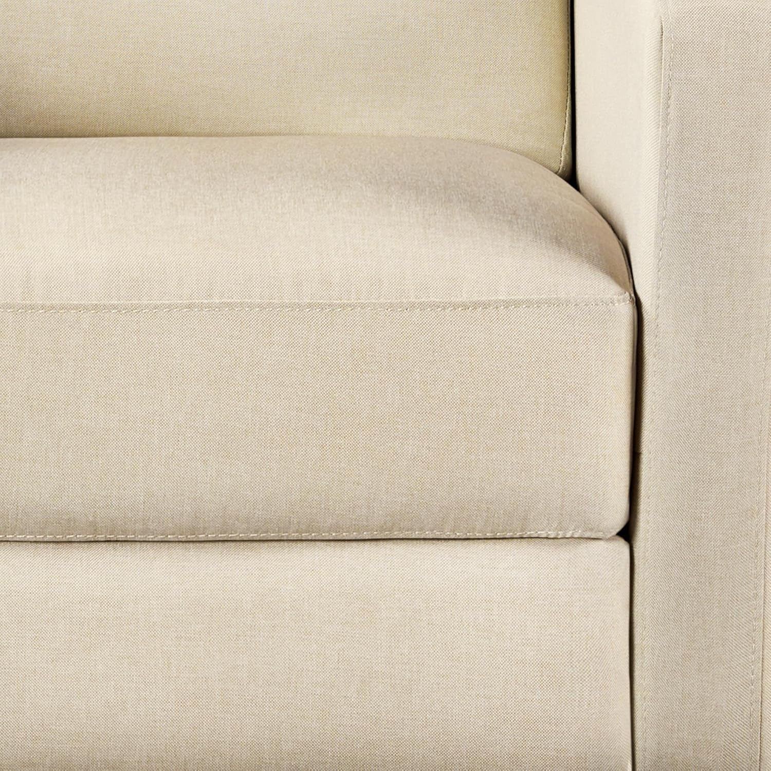 Beige Fabric Recliner Chair Adjustable Mid Century Modern