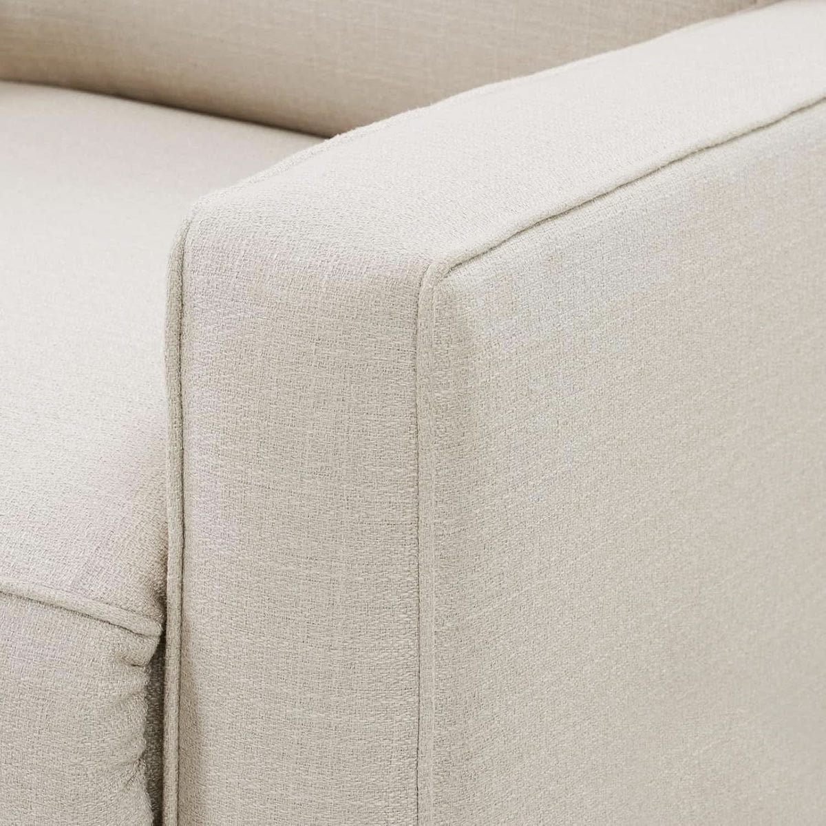 Beige Fabric Swivel Rocker Recliner Armchair DeepSeat