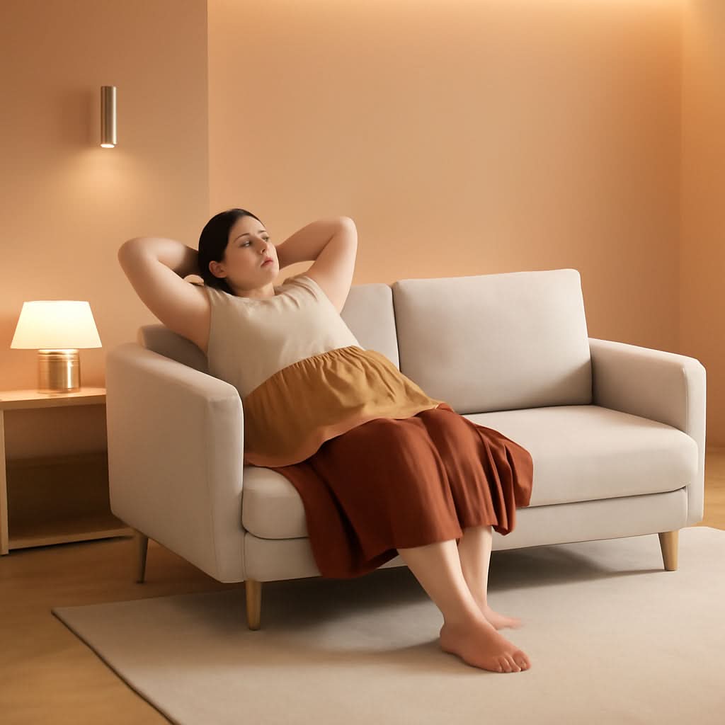 Beige Modern Loveseat for Small Spaces Compact Two Seater