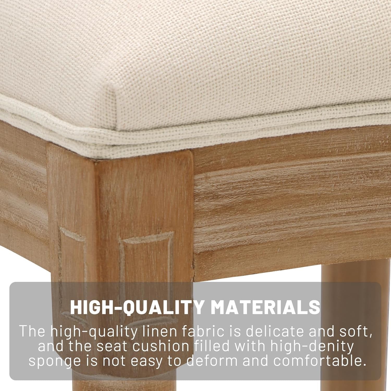 Beige Round Back Upholstered Dining Chairs Set Of 2