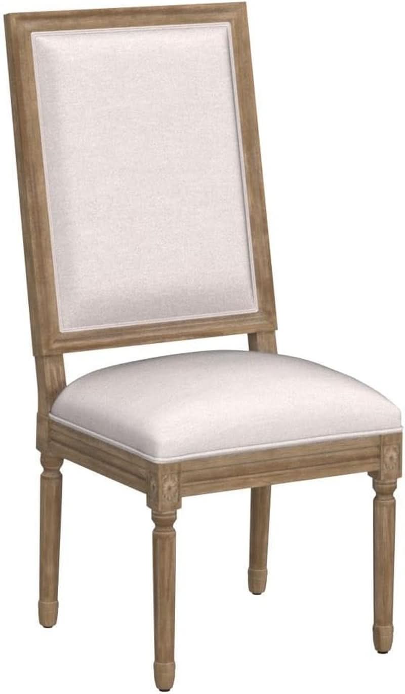 Beige Upholstered French Country Dining Chairs Set of 2