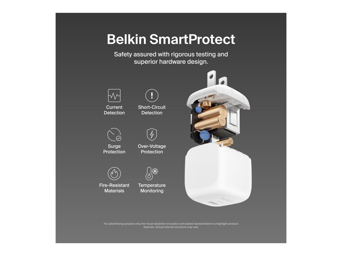 Belkin 45W USB-C Battery Charger Fast Charging with 2-Year Warranty