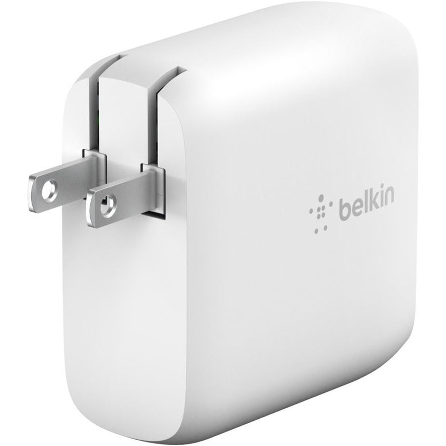 Belkin BoostCharge Dual USB-C GaN Wall Charger 68W and USB-C Cable Laptop Chromebook Charging - Power Adapter WCH003DQ2MWH-B6
