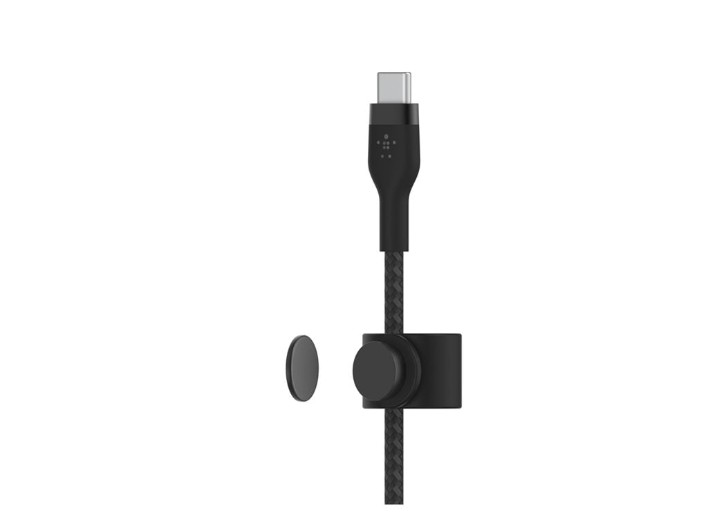 Belkin BoostCharge PRO Flex - USB cable - 24 pin USB-C (M) to 24 pin USB-C (M) - USB 2.0 - 3 A - 3.3 ft - USB Power Delivery CAB011BT1MBW2PK