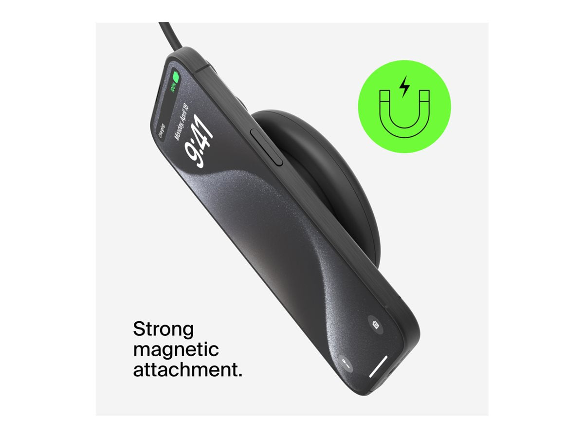 Belkin Boostcharge Wireless Charging Pad - Magnetic With Qi2 - + Ac Power Adapter Wia009ttbk