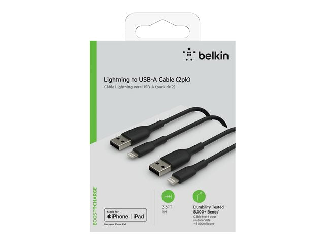 Belkin Lightning/USB Data Transfer Cable CAA001BT1MBK2PK