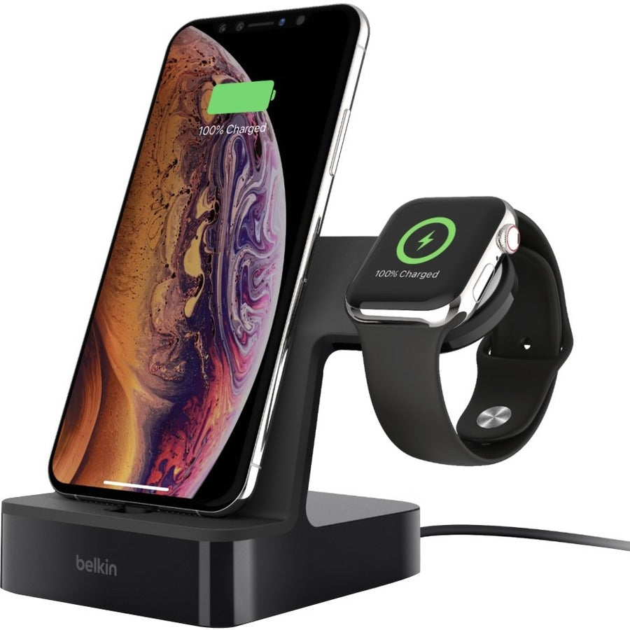 Belkin PowerHouse 2-in-1 iPhone & Apple Watch Charging Dock F8J237TTBLK