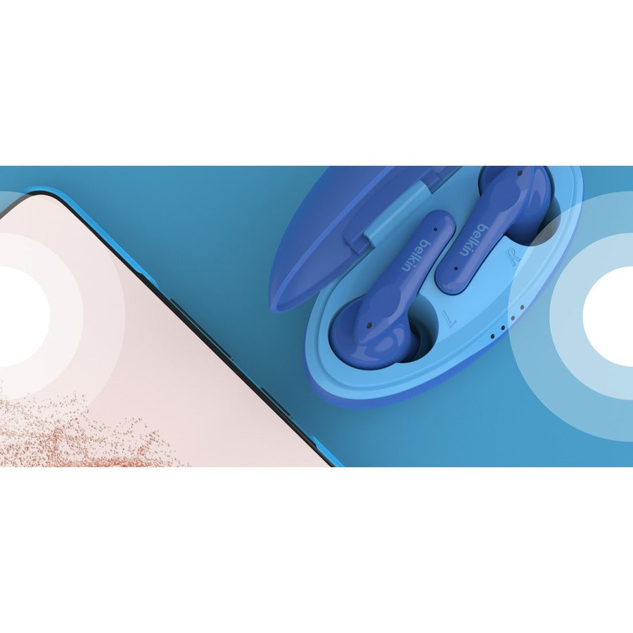 Belkin SOUNDFORM Nano Wireless Earbuds for Kids - True Wireless - Bluetooth - 32.8 ft - E