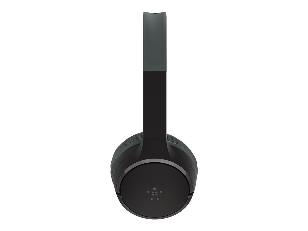 Belkin SoundForm Mini - Headphones with mic - on-ear - Bluetooth - wireless, wired - 3.5 mm jack - black AUD002BTBKV3