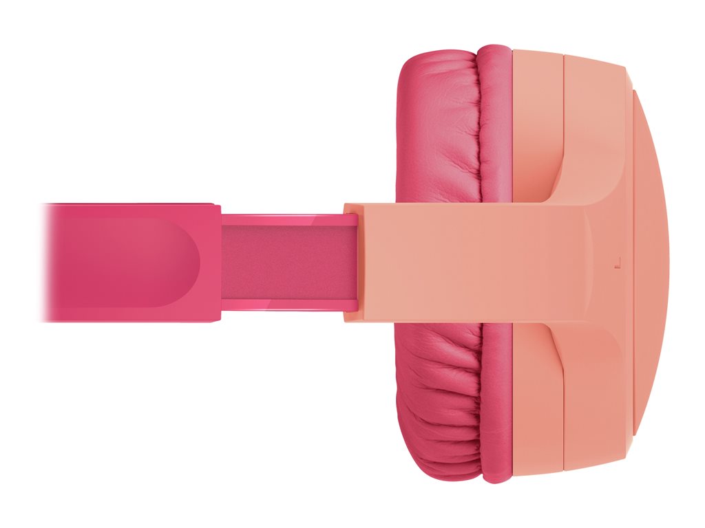 Belkin SoundForm Mini - Headphones with mic - on-ear - Bluetooth - wireless, wired - 3.5 mm jack - pink AUD001BTPKV3