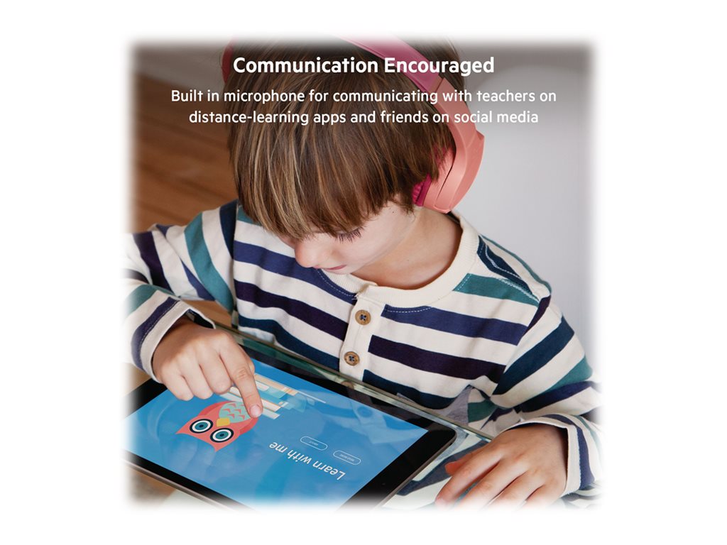 Belkin SoundForm Mini - Headphones with mic - on-ear - Bluetooth - wireless, wired - 3.5 mm jack - pink AUD001BTPKV3