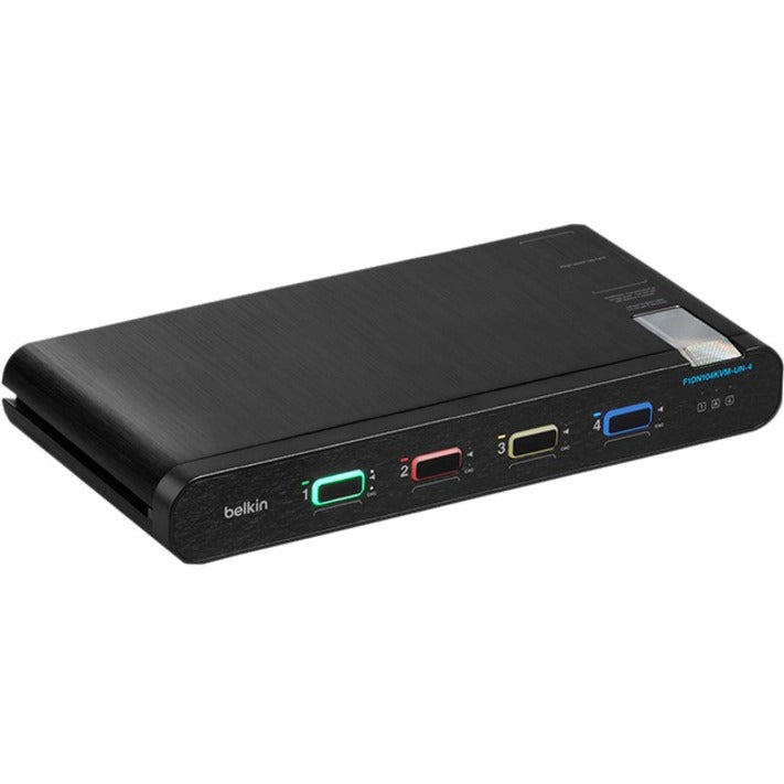 Belkin Universal 2nd Gen Secure KVM Switch - NIAP Compliant 4-Port 4K Solution | Tecisoft F1DN104KVM-UN-4