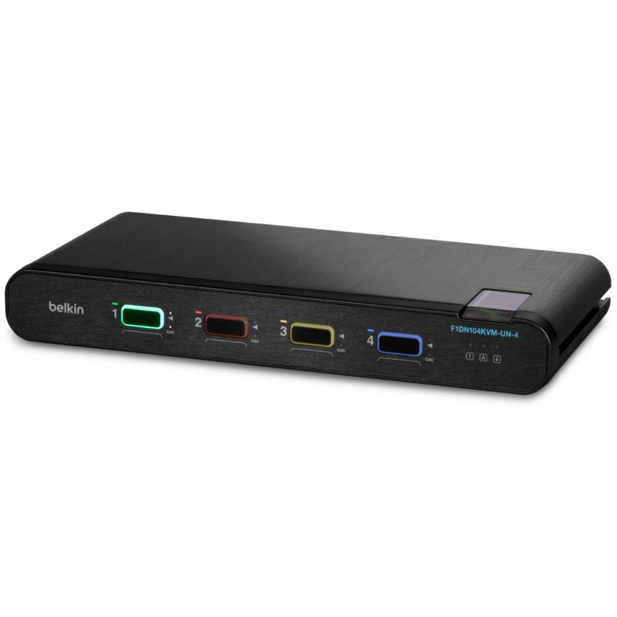 Belkin Universal 2nd Gen Secure KVM Switch - NIAP Compliant 4-Port 4K Solution | Tecisoft F1DN104KVM-UN-4