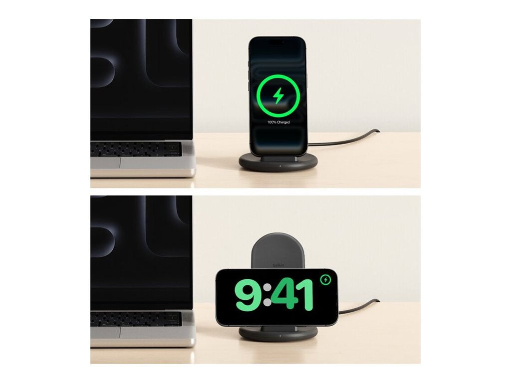 Belkin WIB006TTBK 15W Wireless Charging Stand Fast Qi Charger
