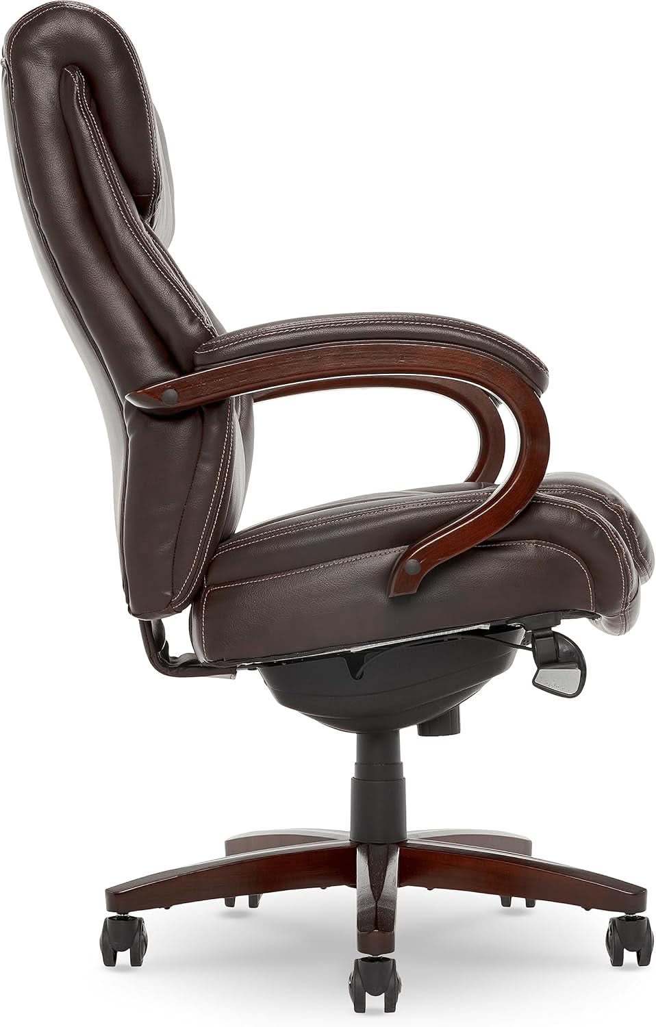 Bellamy Executive Office Chair With Memory Foam Cushions Brown Bonded Leather