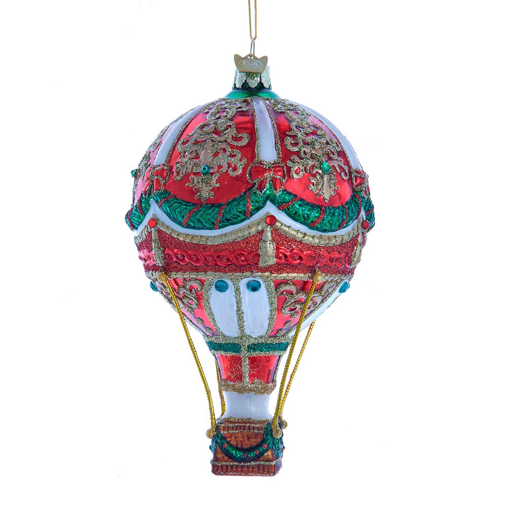 Bellissimo Glass Hot Air Balloon Ornament