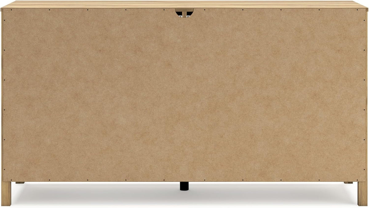Bermacy 6 Drawer Dresser Light Brown Bedroom Storage
