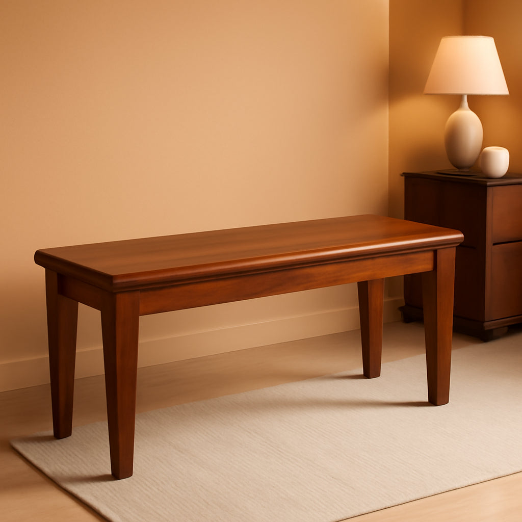 Berringer 17.5 Inch Rustic Dining Bench Brown Wood