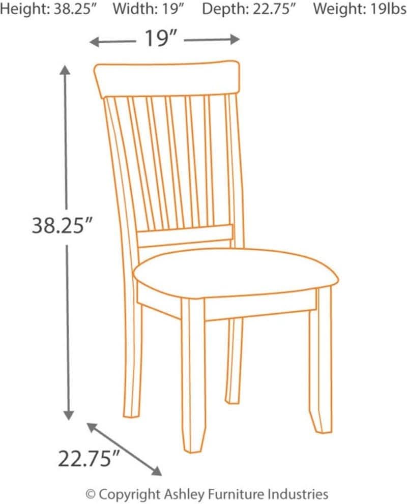 Berringer 18 Inch Rustic Dining Chair Set With Cushions Brown