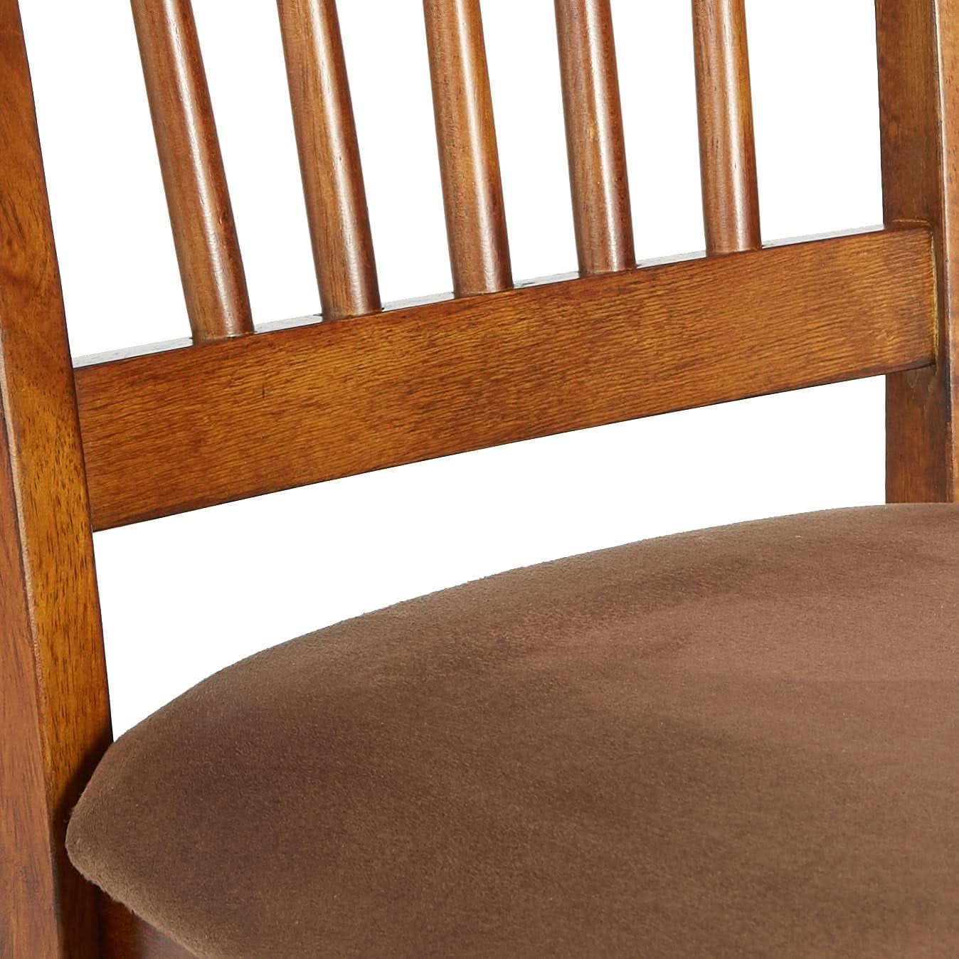 Berringer 18 Inch Rustic Dining Chair Set With Cushions Brown
