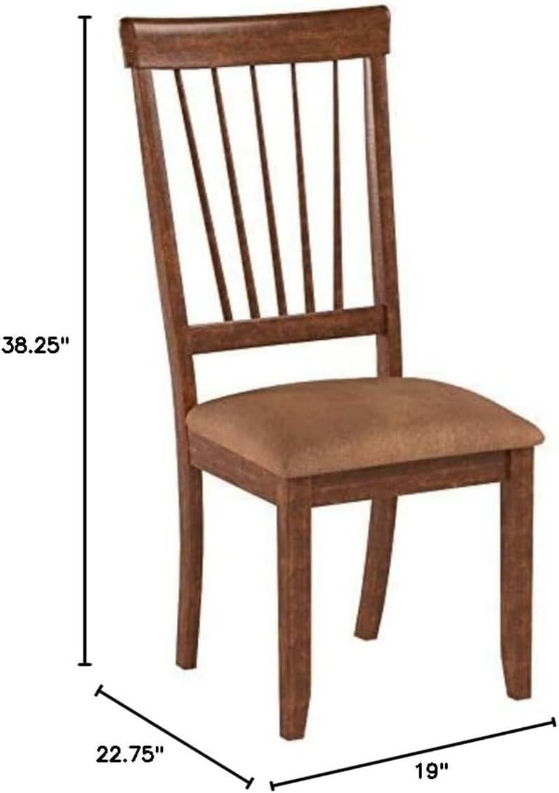 Berringer 18 Inch Rustic Dining Chair Set With Cushions Brown